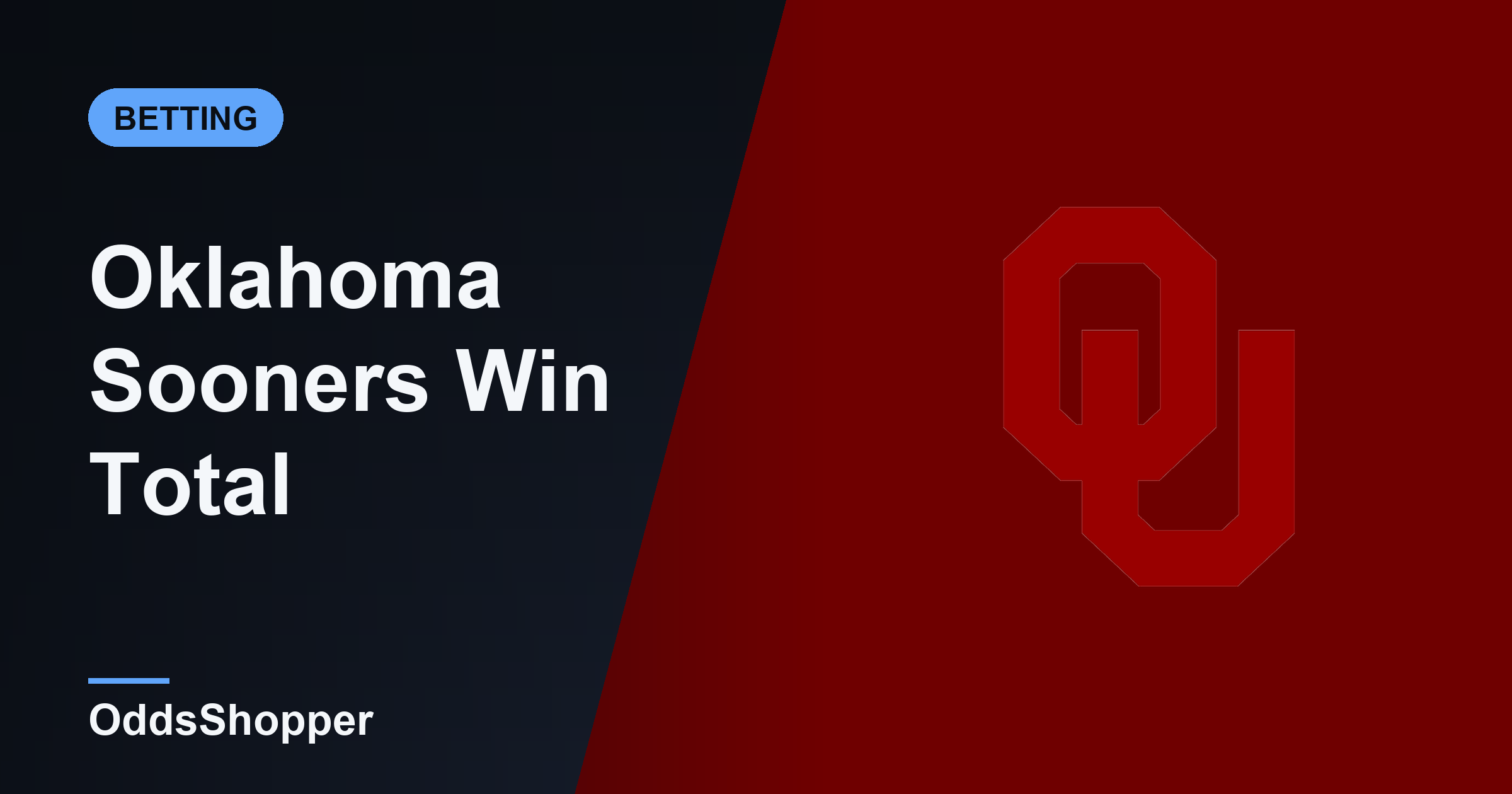 Oklahoma Win Total 2026: Over/Under Wins Odds