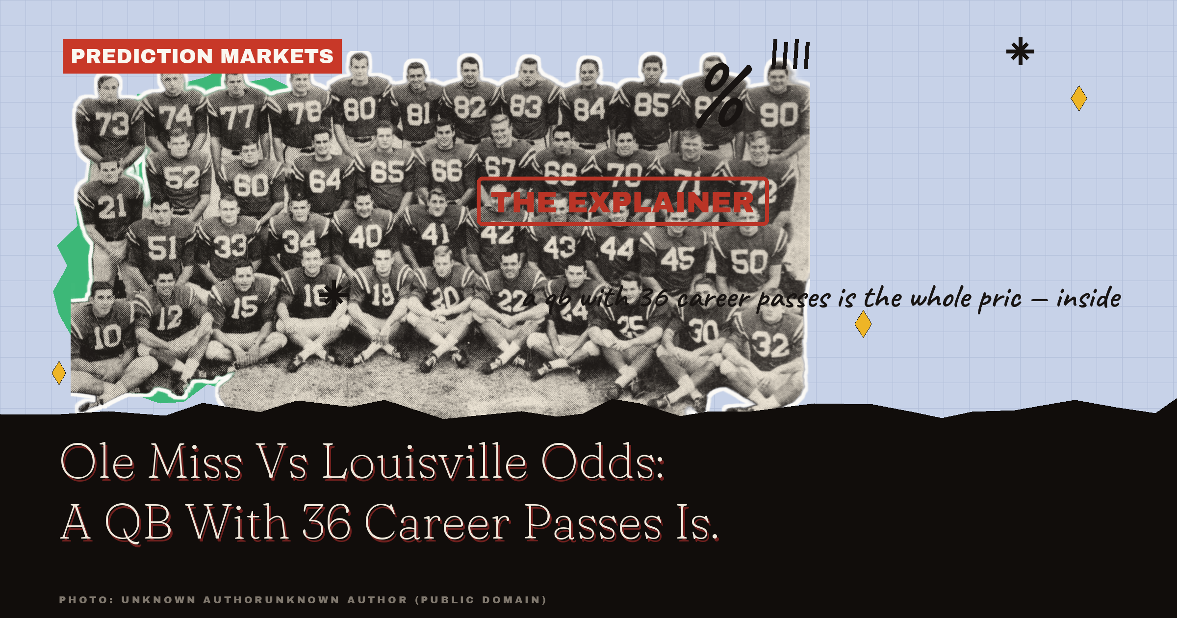 Ole Miss Vs Louisville Odds: A QB With 36 Career Passes Is The Whole Price