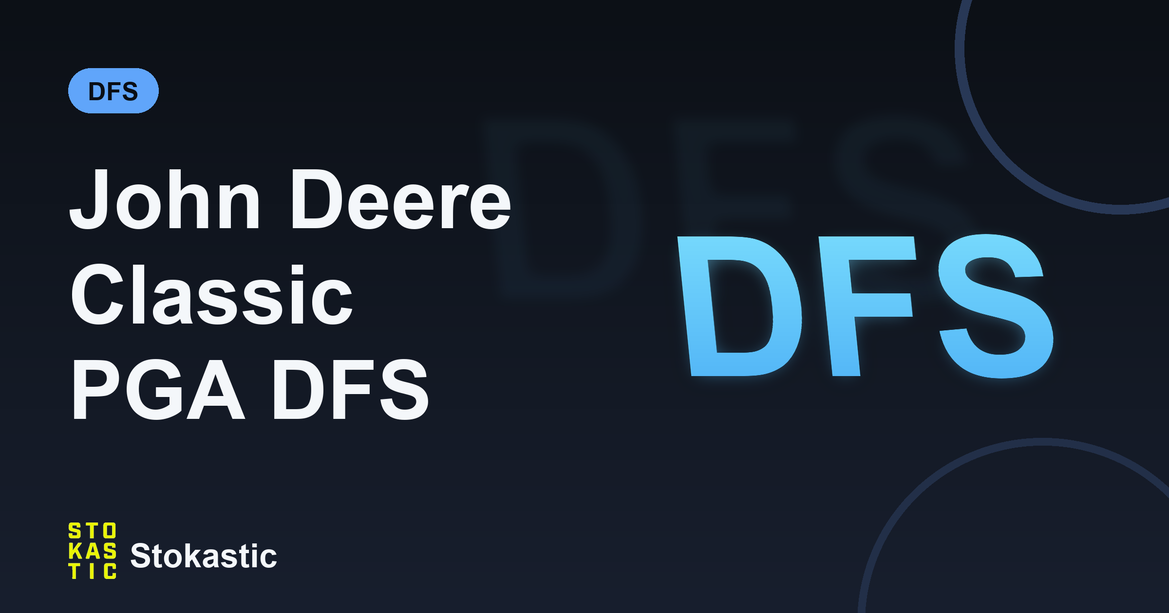 John Deere Classic PGA DFS Showdown Picks: Round 1