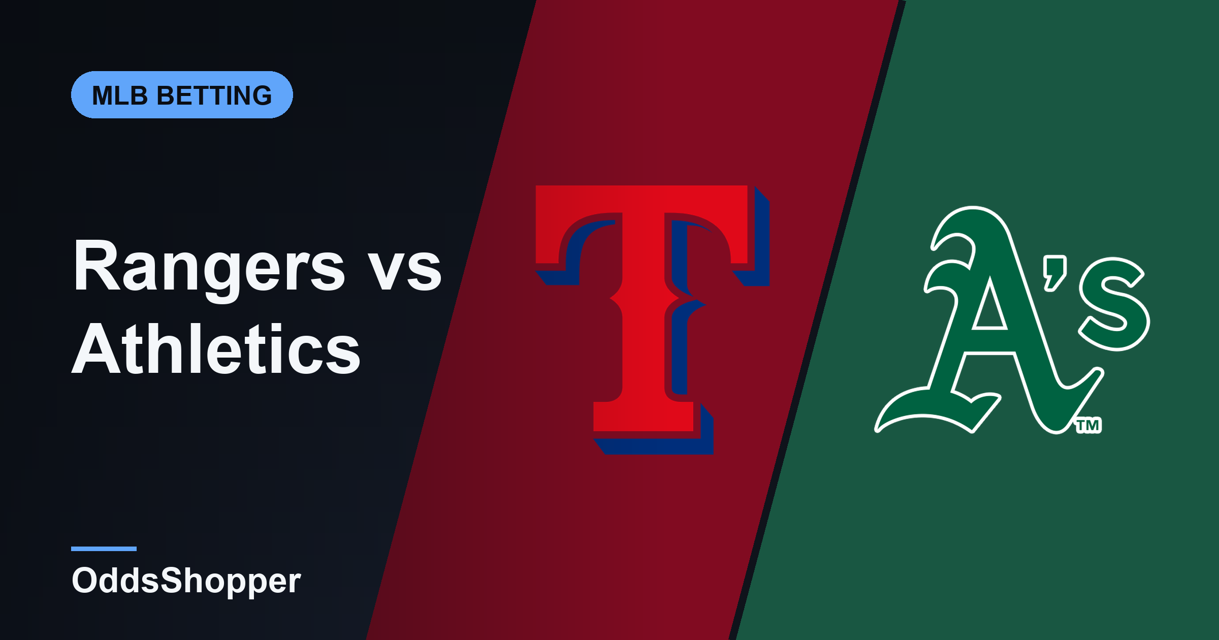 Rangers vs Athletics Odds: Best Prices and +EV Edges