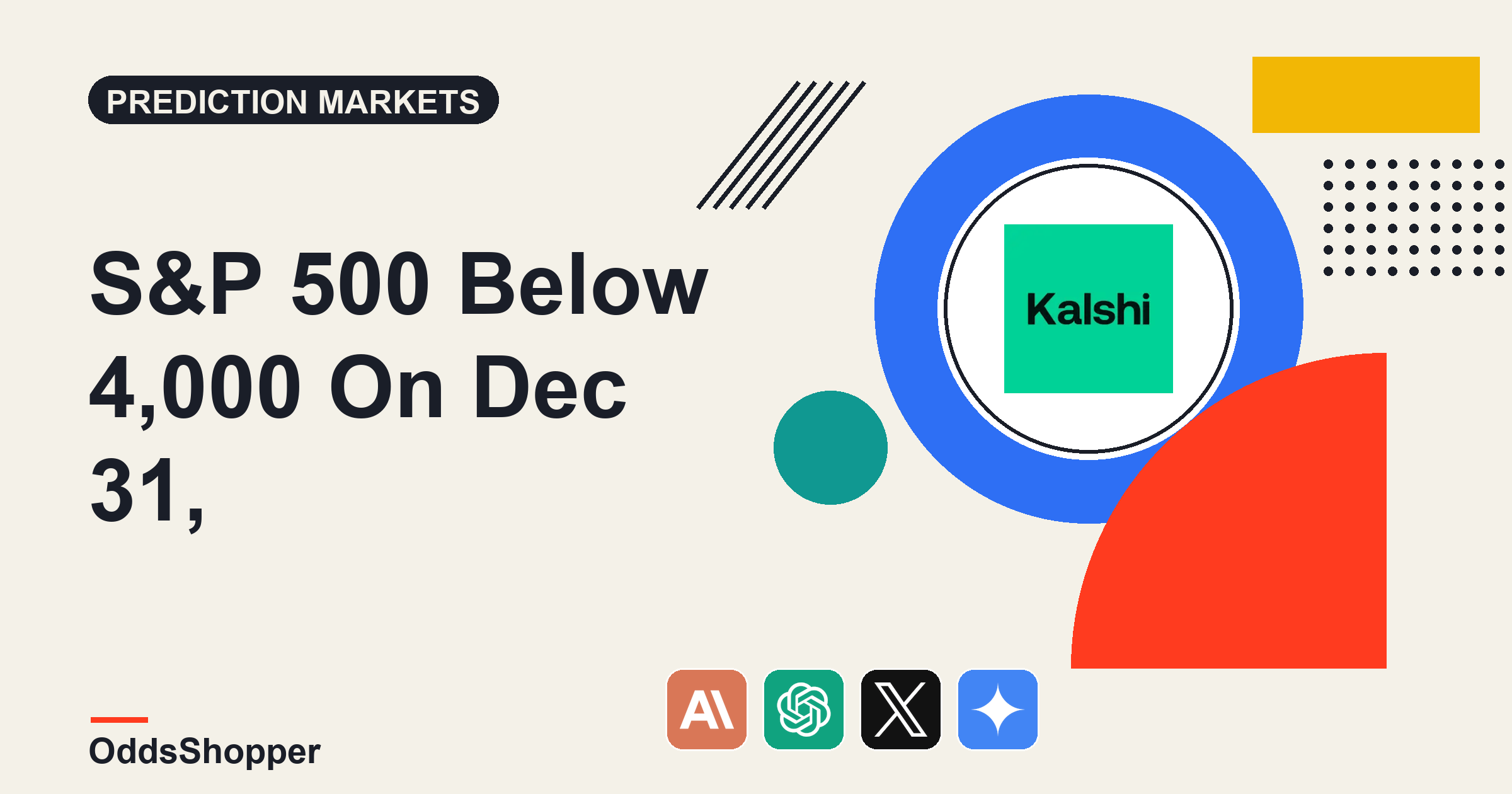 S&P 500 Below 4,000 On Dec 31, 2026? Kalshi Model Verdict