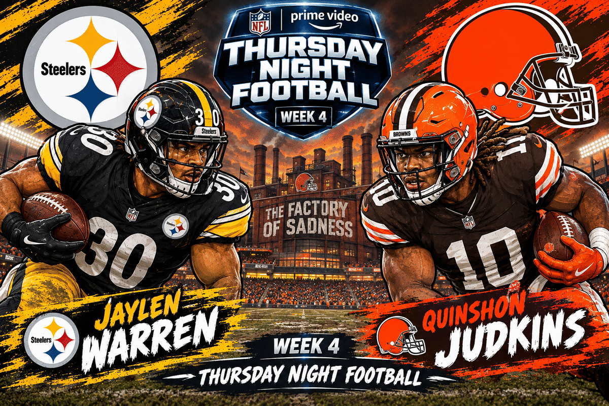 Steelers vs Browns Showdown DFS: EMac's Week 4 TNF Top-10