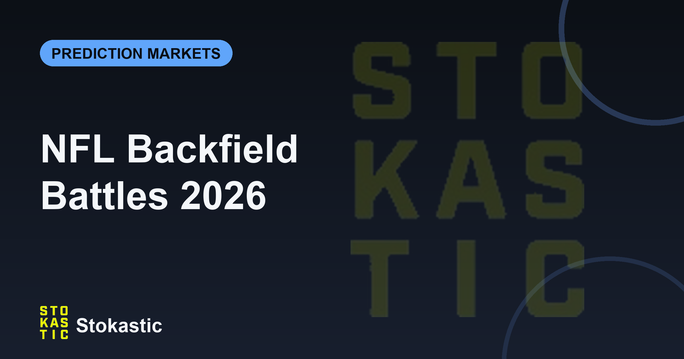 NFL Backfield Battles 2026: What Prediction Markets Say