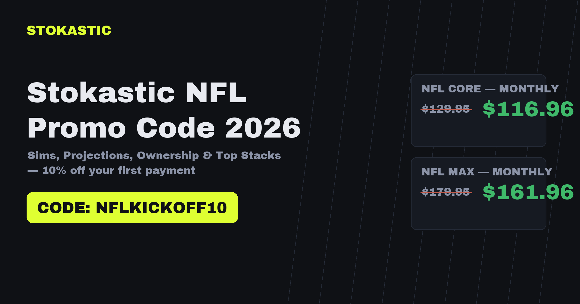Stokastic NFL Promo Code 2026