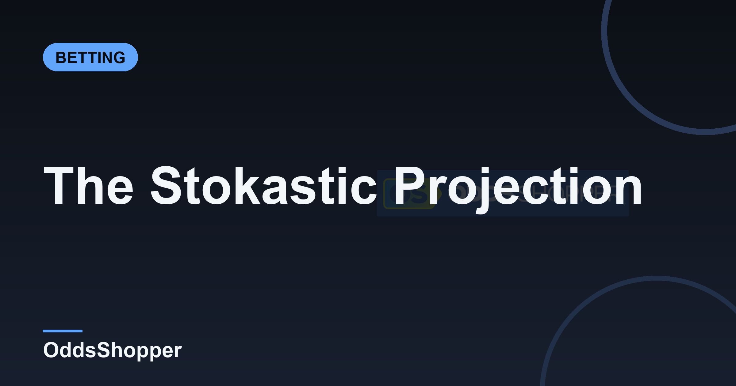 The Stokastic Projection System For Player Props