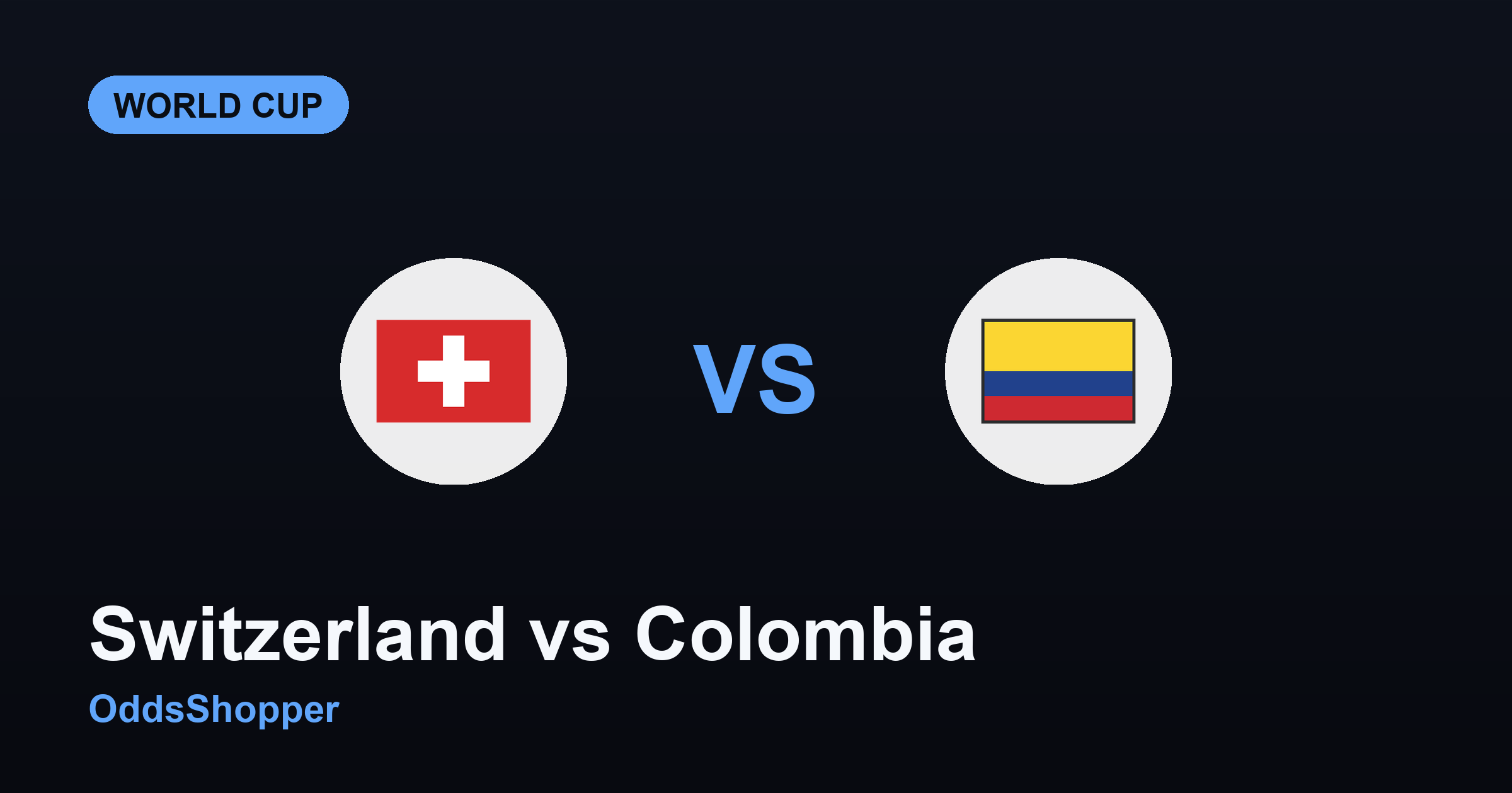 Switzerland Vs Colombia: World Cup 2026 Odds & Prediction