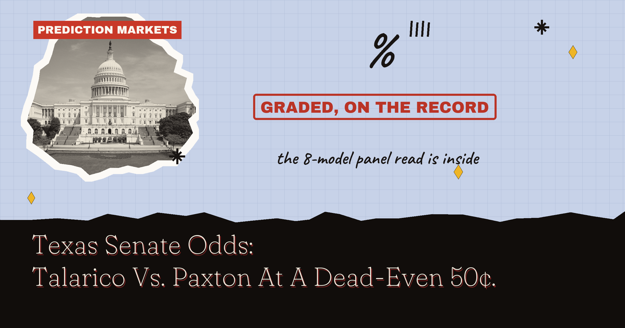 Texas Senate Odds: Talarico Vs. Paxton At A Dead-Even 50¢