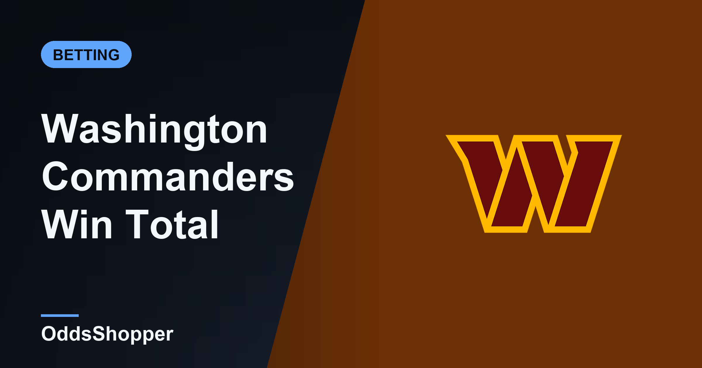 Washington Commanders Win Total 2026: Over/Under Wins & Odds