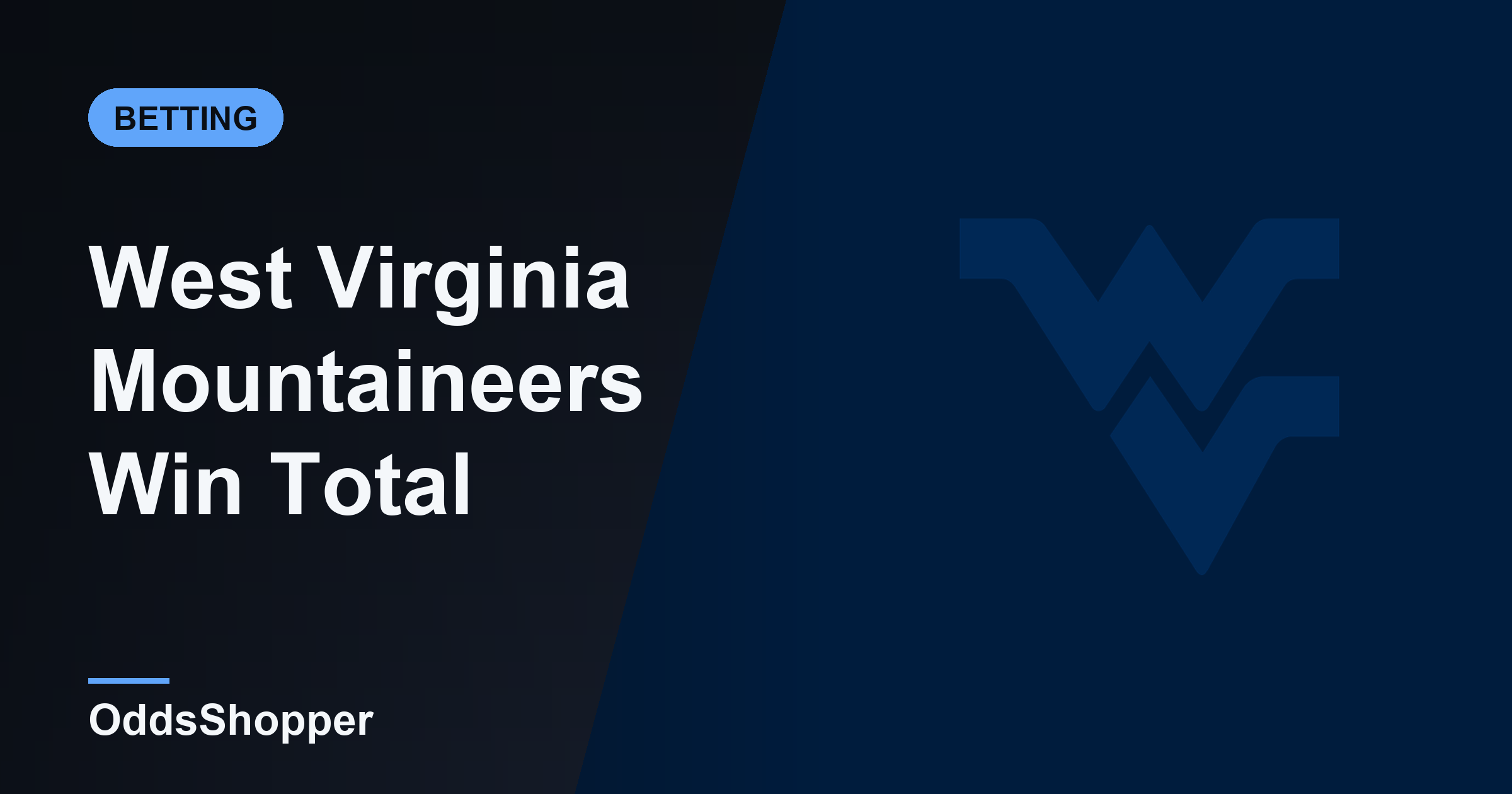 West Virginia Win Total 2026: Over/Under 5.5 Wins