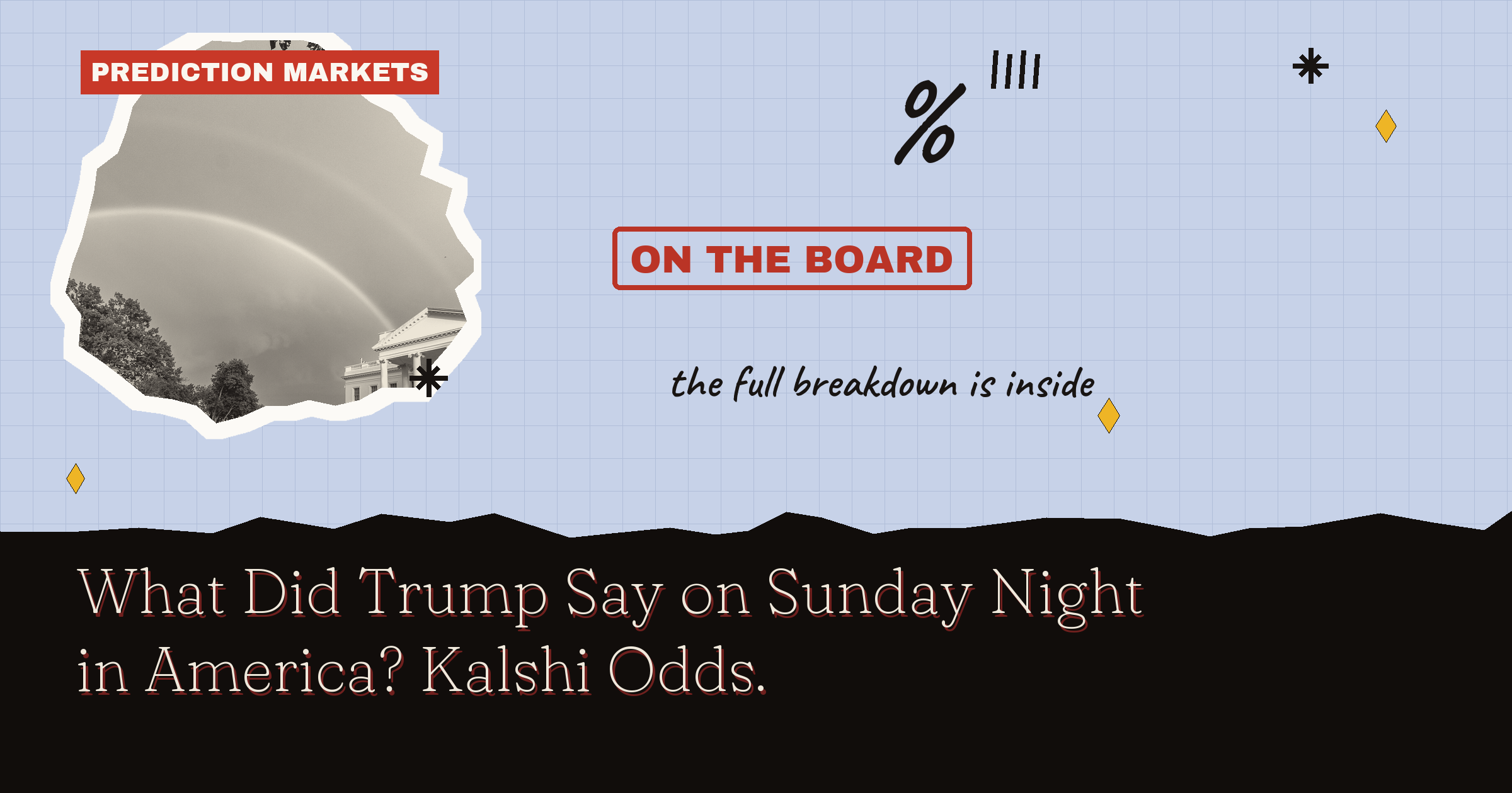 What Did Trump Say On Sunday Night In America? Kalshi Odds