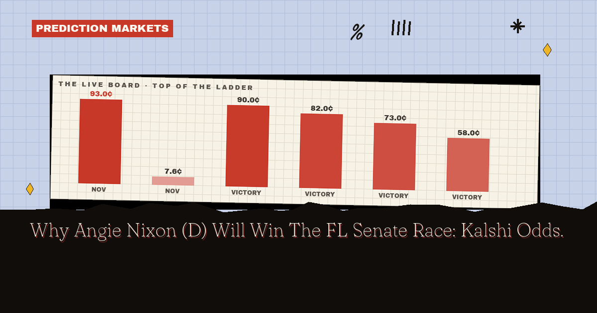 Why Angie Nixon (D) Will Win The FL Senate Race: Kalshi Odds