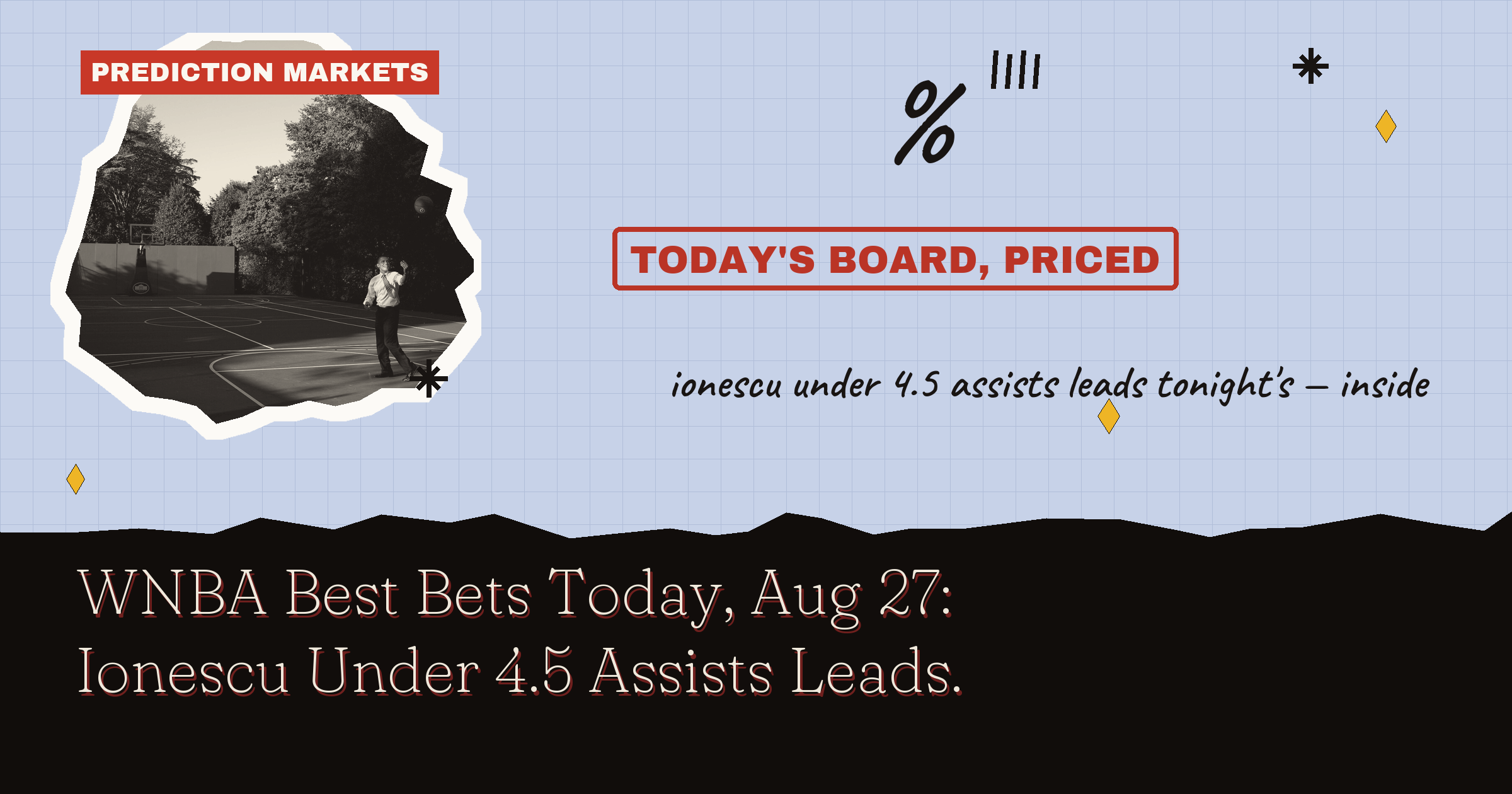 WNBA Best Bets Today, Aug 27: Ionescu Under 4.5 Assists Leads Tonight's